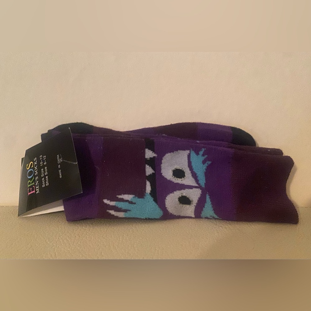 Nwt blue and purple monster Eros socks size 6-12